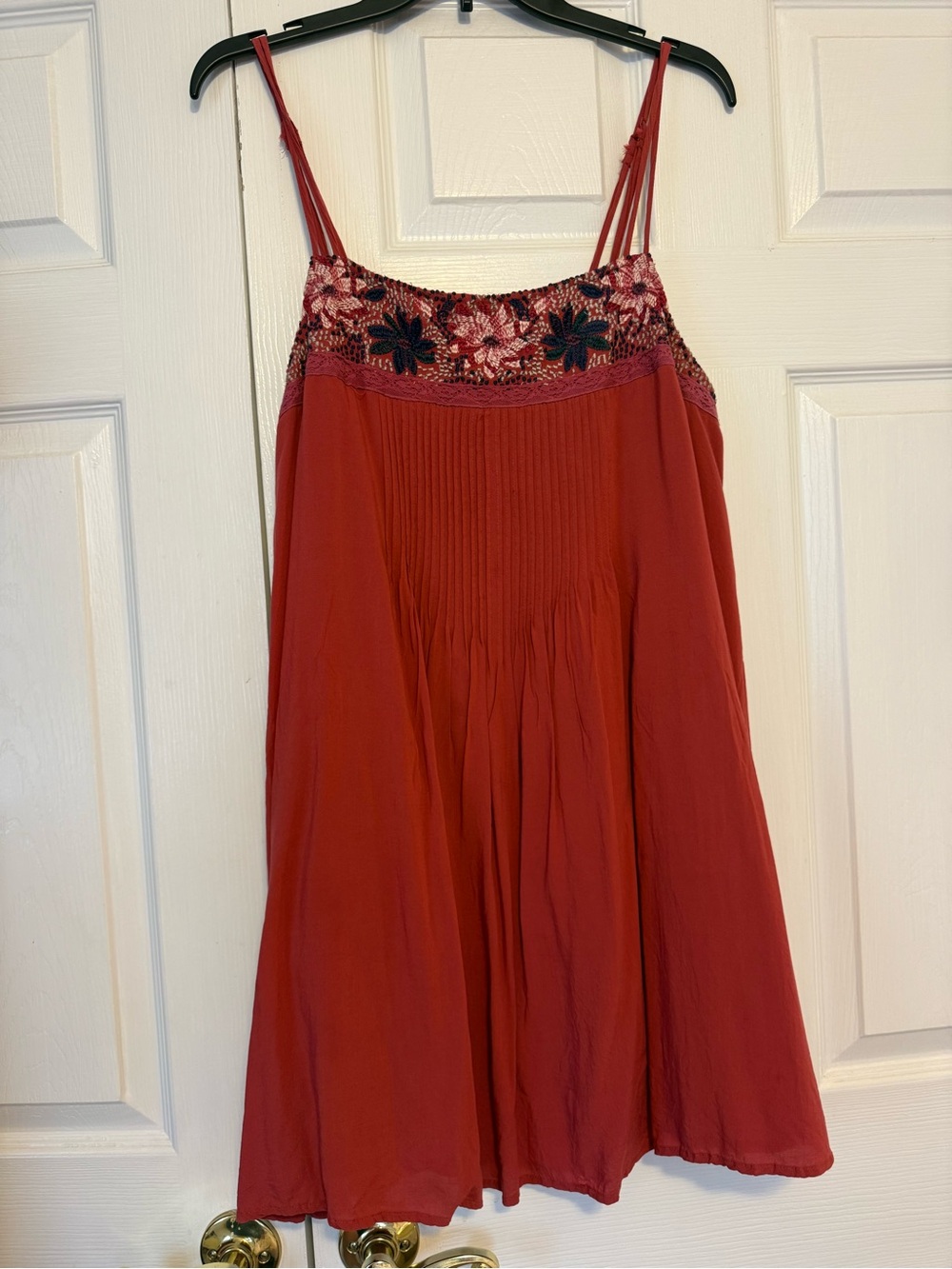 American Eagle Outfitters Embroidered Spaghetti Strap Dress